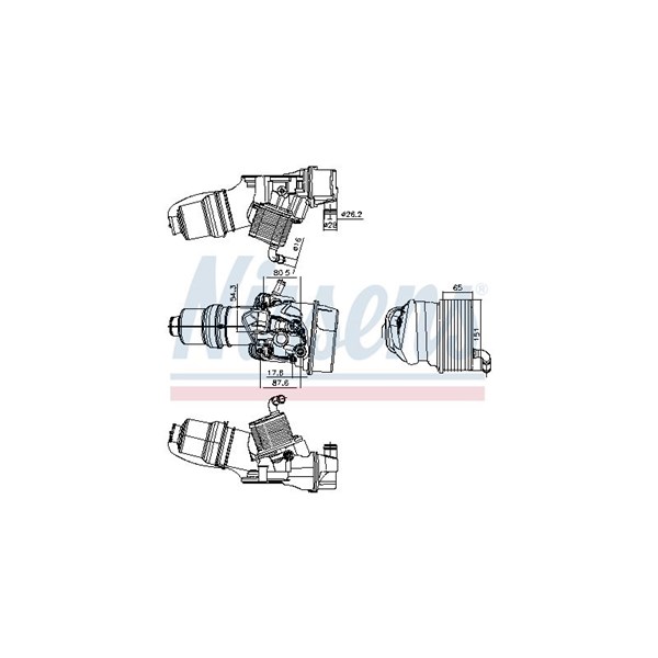 Oljekylare, motor Nissens 91309 NISSENS