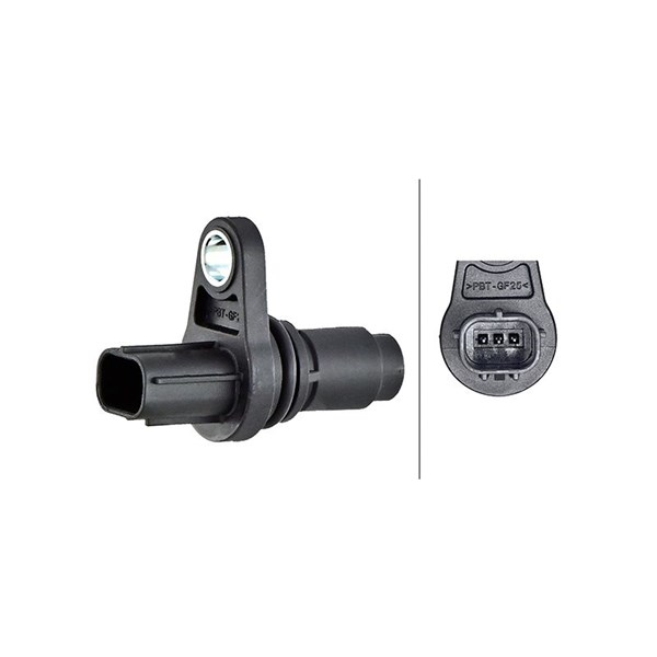 Sensor, kamaxelgivare, Avgas-/utsläppssidan, Vänster, Höger, Insu HELLA