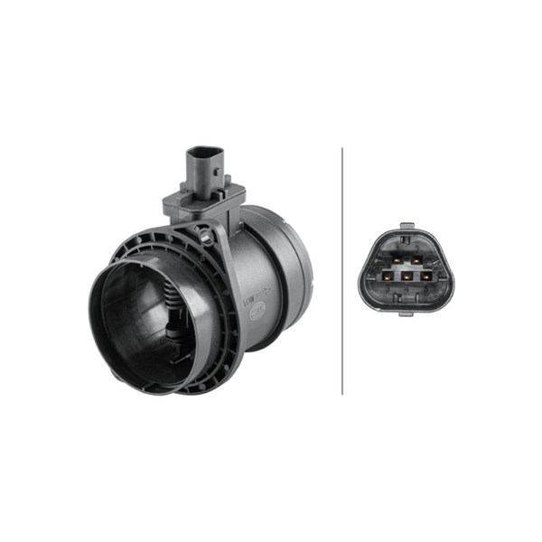 Luftmassemätare, Höger, Vänster Hella 8ET 358 095-631 HELLA