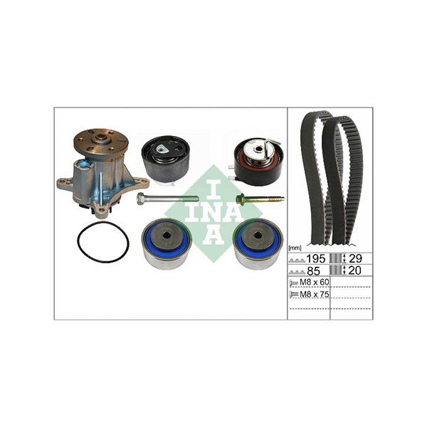 Kamremskit med vattenpump Ina 530 0764 30 INA