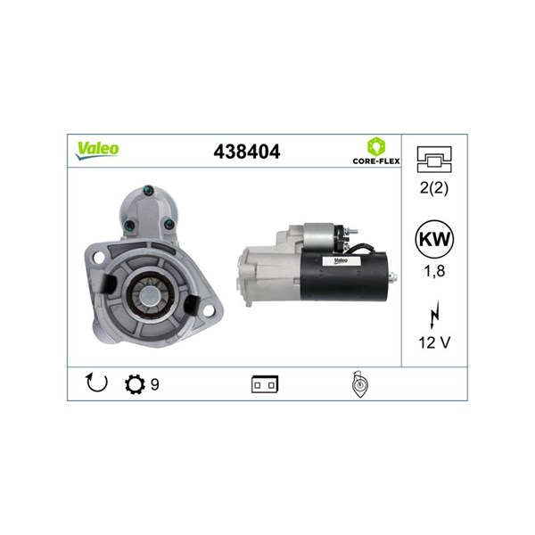 Startmotor 12V Valeo 438404 VALEO