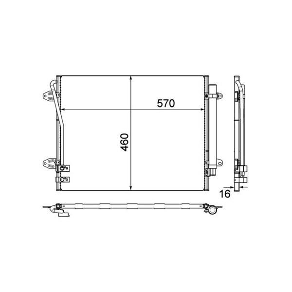 Kondensor, klimatanläggning Mahle AC 734 000P MAHLE