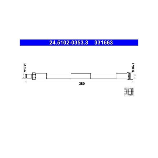 Bromsslang, Bakaxel Ate 24.5102-0353.3 ATE