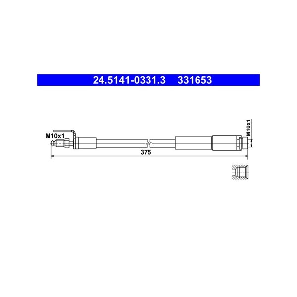 Bromsslang, Framaxel Ate 24.5141-0331.3 ATE