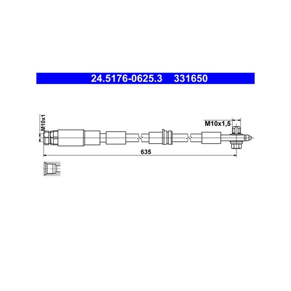 Bromsslang, Framaxel Ate 24.5176-0625.3 ATE