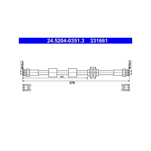 Bromsslang, Bakaxel Ate 24.5204-0351.3 ATE