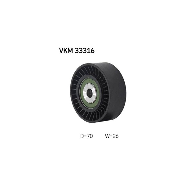 Styrrulle, drivrem, Mitt Skf VKM 33316 SKF