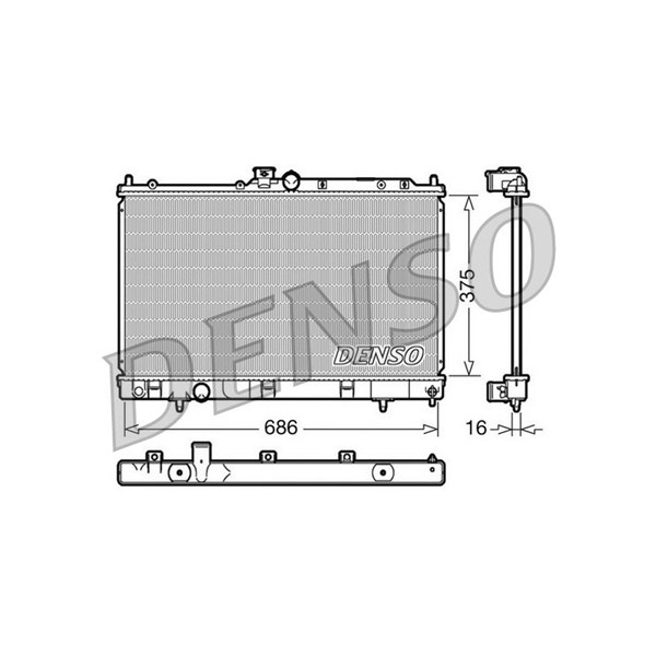 Kylare, motorkylning Denso DRM45025 DENSO