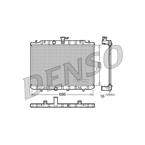 Kylare, motorkylning Denso DRM46006 DENSO