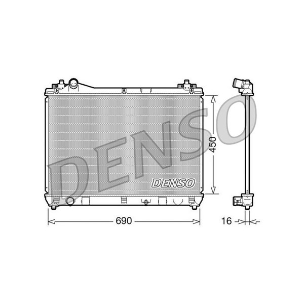 Kylare, motorkylning Denso DRM47016 DENSO