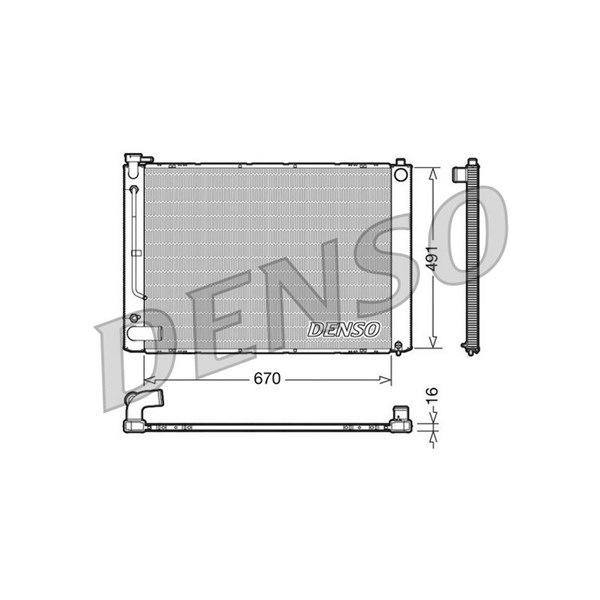Kylare, motorkylning Denso DRM50055 DENSO