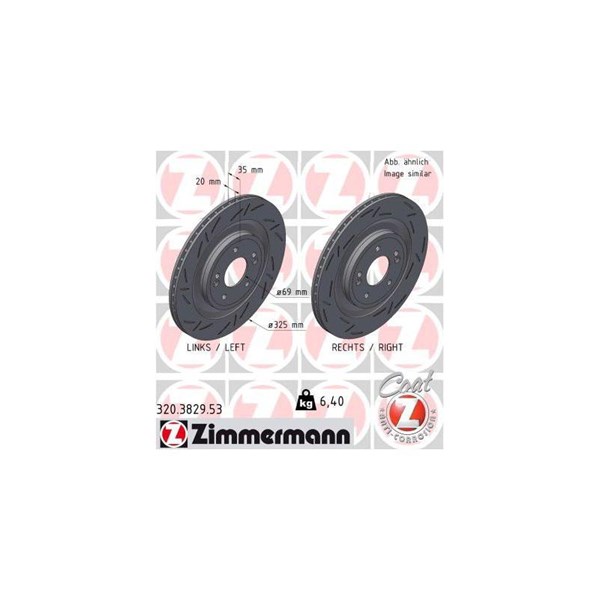 Bromsskiva Ventilerad, Bakaxel Zimmermann 320.3829.53 ZIMMERMANN Bromsskiva Ventilerad, Bakaxel Zimmermann 320.3829.53 ZIMMERMANN