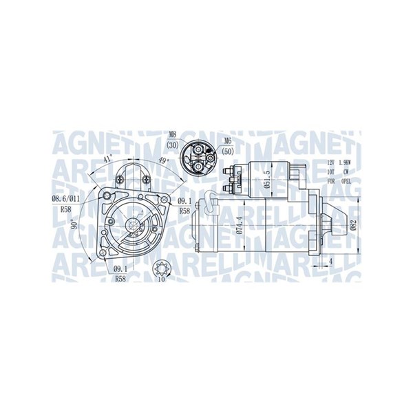 Startmotor 12V Magneti marelli 063721428010 MAGNETI MARELLI