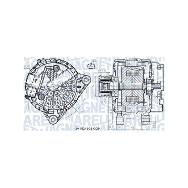 Generator 12V 150A Magneti marelli 063731472410 MAGNETI MARELLI