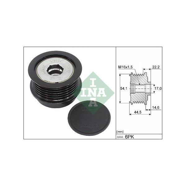 Frihjulskoppling, generator Ina 535 0352 10 INA