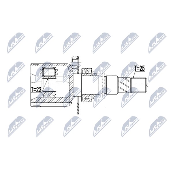 Drivknut, framaxel höger Nty NPW-FT-070 NTY Drivknut, framaxel höger Nty NPW-FT-070 NTY