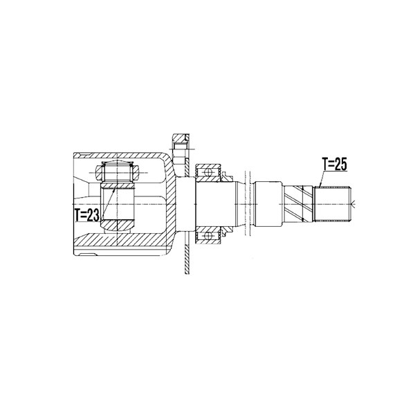 Drivknut, framaxel höger Nty NPW-FT-070 NTY