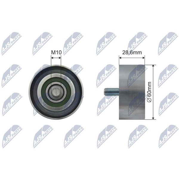 Styrrulle, drivrem Nty RNK-HY-521 NTY Styrrulle, drivrem Nty RNK-HY-521 NTY