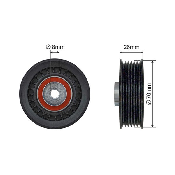 Styrrulle, drivrem Nty RNK-ME-073 NTY Styrrulle, drivrem Nty RNK-ME-073 NTY