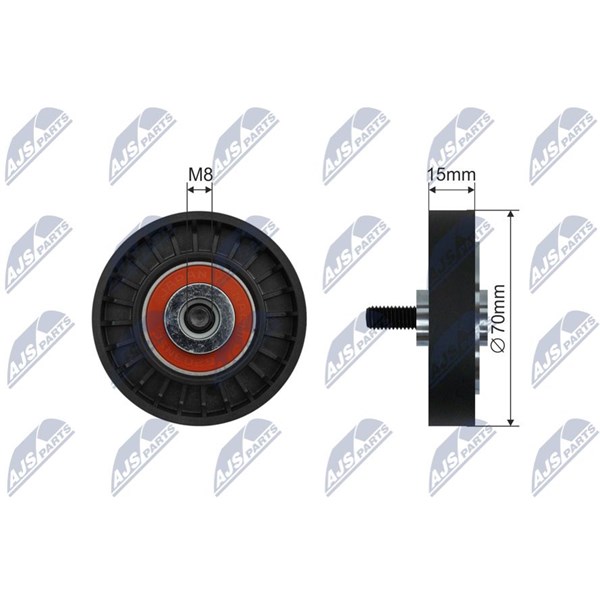 Styrrulle, drivrem Nty RNK-RE-048 NTY Styrrulle, drivrem Nty RNK-RE-048 NTY