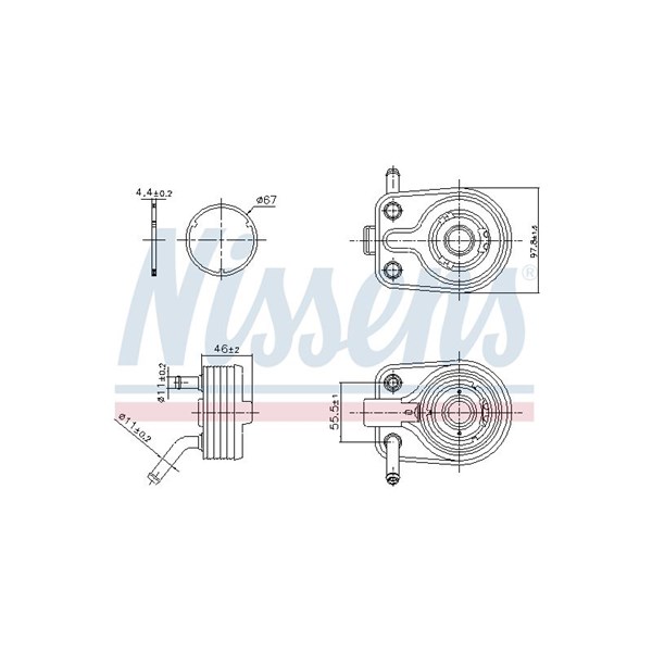 Oljekylare, motor Nissens 91447 NISSENS