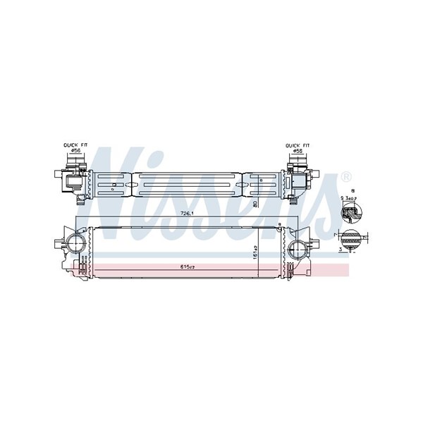 Intercooler Nissens 961265 NISSENS