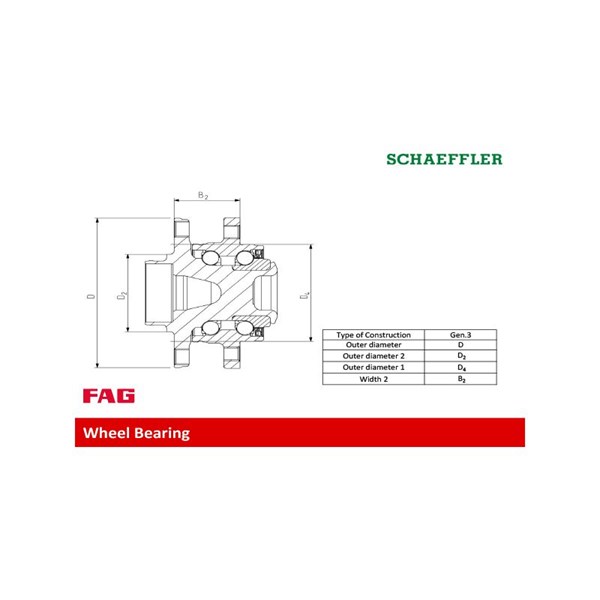 Hjullagersats, Framaxel Fag 713 6268 70 FAG Hjullagersats, Framaxel Fag 713 6268 70 FAG