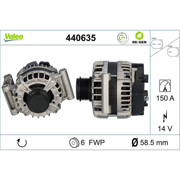 Generator 14V 150A Valeo 440635 VALEO