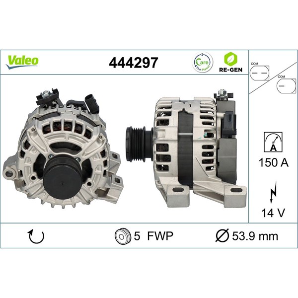 Generator 14V 150A Valeo 444297 VALEO