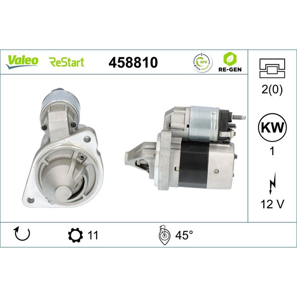 Startmotor 12V Valeo 458810 VALEO