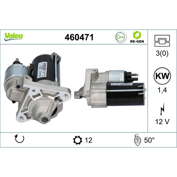 Startmotor 12V Valeo 460471 VALEO Startmotor 12V Valeo 460471 VALEO
