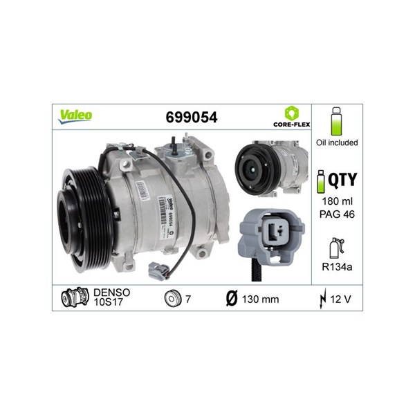 Kompressor, klimatanläggning 12V Valeo 699054 VALEO