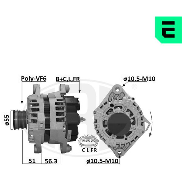 Generator 12V 130A