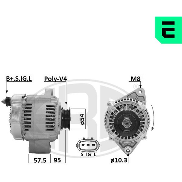 Generator 14V 80A