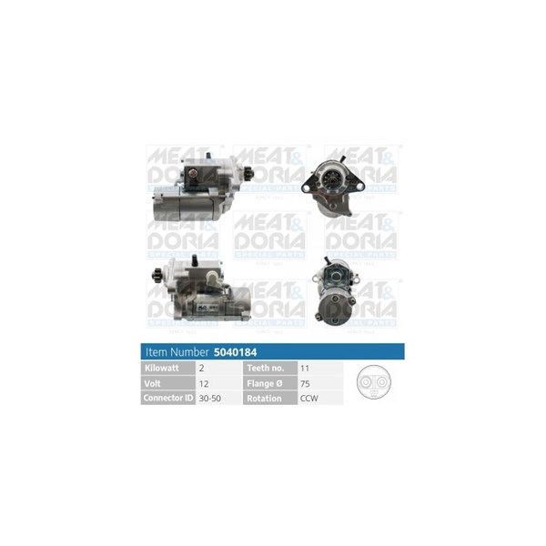 Startmotor 12V Meat & doria 5040184 MEAT & DORIA