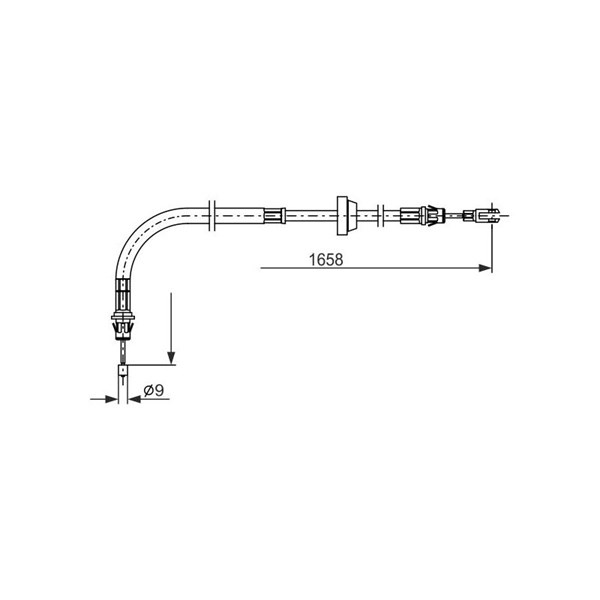 Vajer, parkeringsbroms, Fram, Mitt Bosch 1 987 482 879 BOSCH