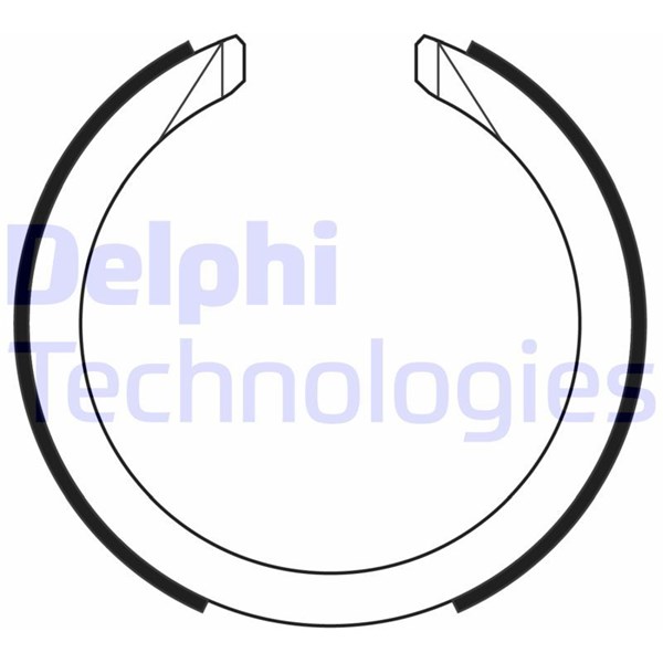 Bromsbackar, sats, parkeringsbroms, Bakaxel Delphi LS2169 DELPHI