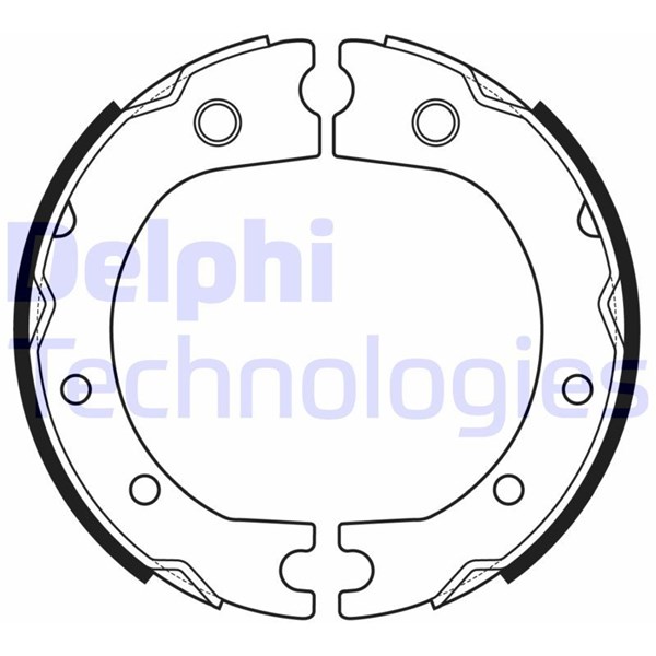 Bromsbackar, sats, parkeringsbroms, Bakaxel Delphi LS2172 DELPHI