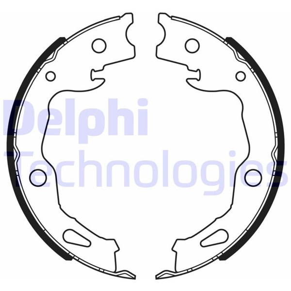 Bromsbackar, sats, parkeringsbroms, Bakaxel Delphi LS2186 DELPHI