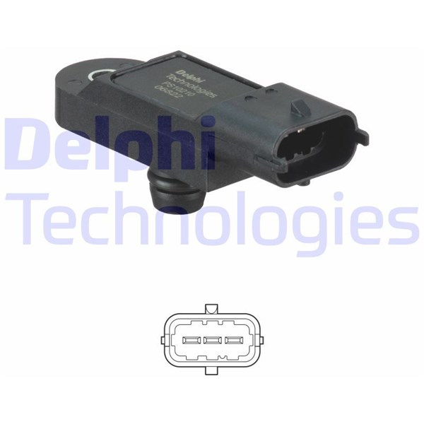 Sensor, insugstryck Delphi PS10210 DELPHI