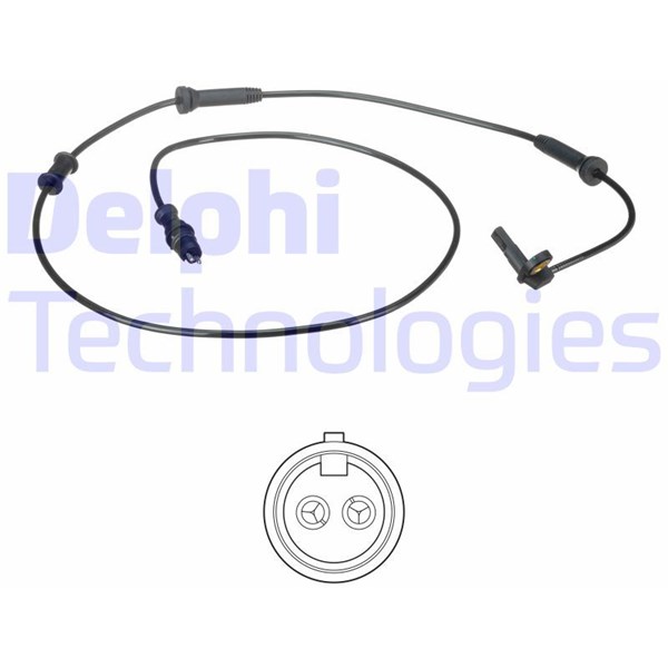 ABS-givare, Sensor, hjulvarvtal, framaxel höger Delphi SS20480 DELPHI