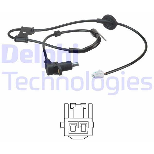 ABS-givare, Sensor, hjulvarvtal, Bakaxel, Höger Delphi SS20527 DELPHI ABS-givare, Sensor, hjulvarvtal, Bakaxel, Höger Delphi SS20527 DELPHI