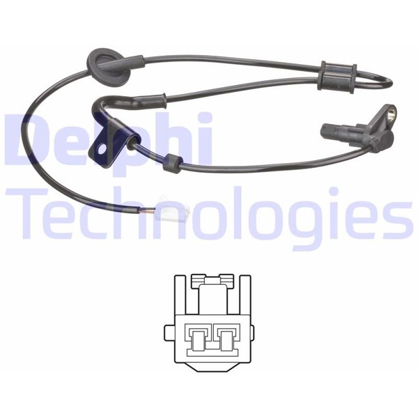 ABS-givare, Sensor, hjulvarvtal, Bakaxel, Höger Delphi SS20529 DELPHI ABS-givare, Sensor, hjulvarvtal, Bakaxel, Höger Delphi SS20529 DELPHI