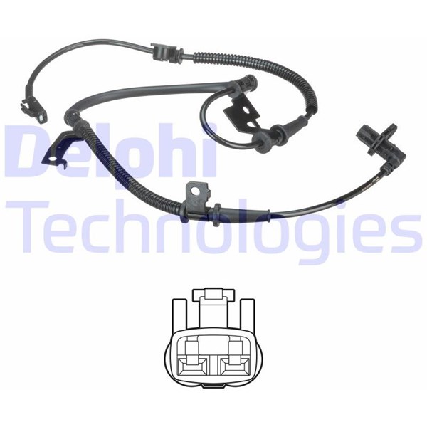 ABS-givare, Sensor, hjulvarvtal, Framaxel, Höger Delphi SS20536 DELPHI ABS-givare, Sensor, hjulvarvtal, Framaxel, Höger Delphi SS20536 DELPHI
