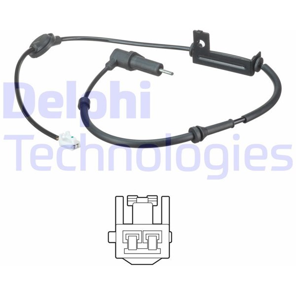ABS-givare, Sensor, hjulvarvtal, Bakaxel, Vänster Delphi SS20538 DELPHI