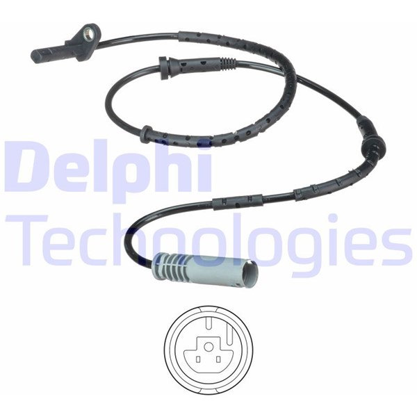 ABS-givare, Sensor, hjulvarvtal, Bakaxel Delphi SS20548 DELPHI