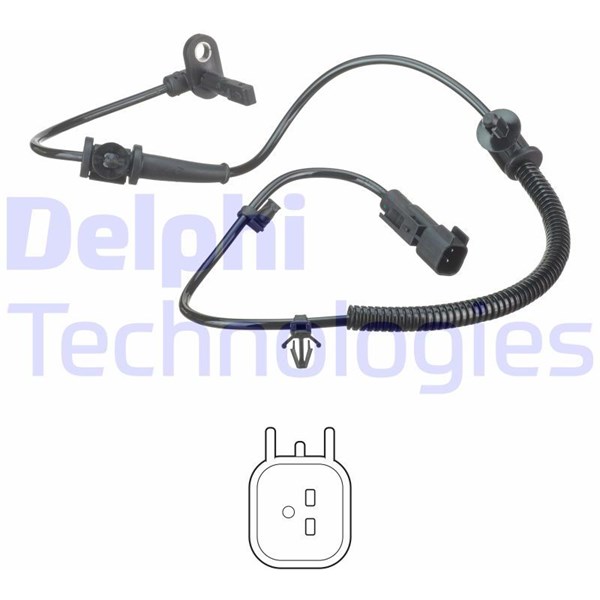 ABS-givare, Sensor, hjulvarvtal, Bakaxel, Höger, Vänster Delphi S DELPHI ABS-givare, Sensor, hjulvarvtal, Bakaxel, Höger, Vänster Delphi S DELPHI