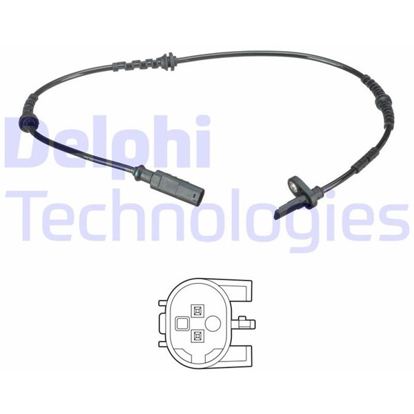 ABS-givare, Sensor, hjulvarvtal, Bakaxel, Höger, Vänster Delphi S DELPHI ABS-givare, Sensor, hjulvarvtal, Bakaxel, Höger, Vänster Delphi S DELPHI