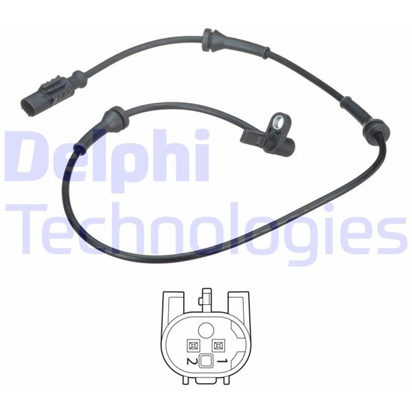 ABS-givare, Sensor, hjulvarvtal, Bakaxel Delphi SS20597 DELPHI