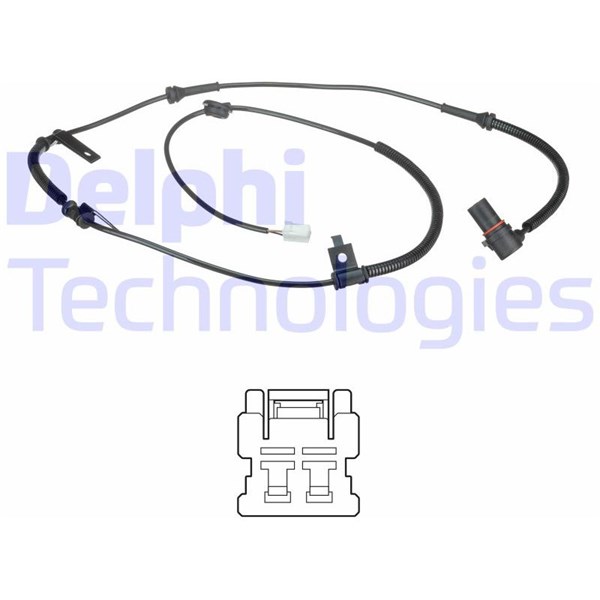 ABS-givare, Sensor, hjulvarvtal, Bakaxel, Vänster Delphi SS20637 DELPHI ABS-givare, Sensor, hjulvarvtal, Bakaxel, Vänster Delphi SS20637 DELPHI